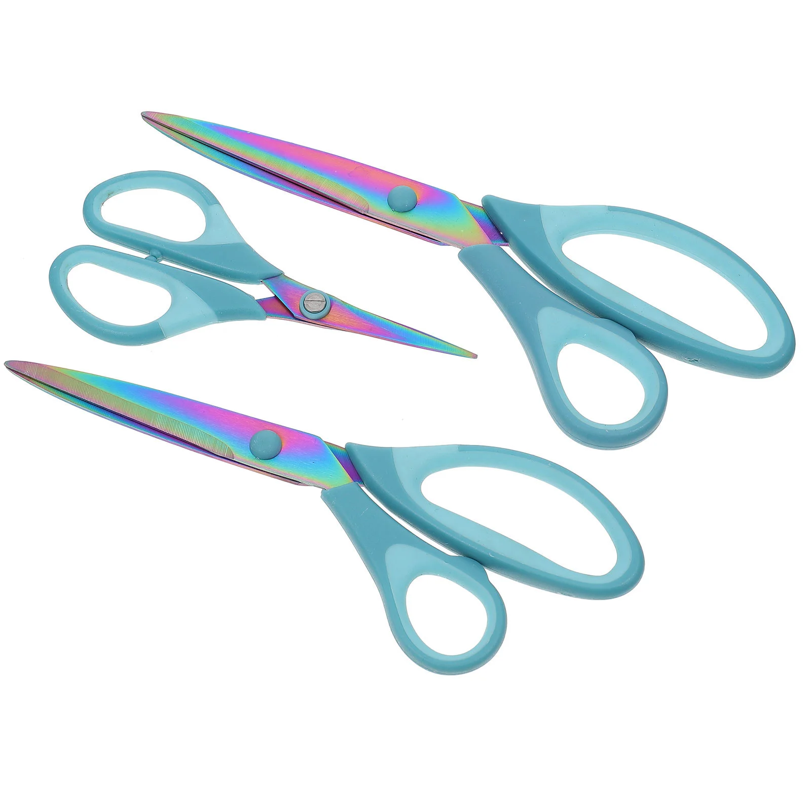 

3 Pairs Vintage Scissors Color Titanium Sewing Thread Cutters Metal Cloth Accessories Embroidered Multi Purpose Tools