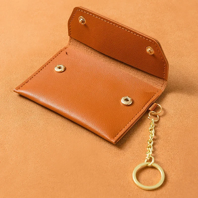 Women's Slim Multi-Functional Card Holder Wallet Compact ID Organizer with Keychain Mini Envelope Clutch Bag for Driving License