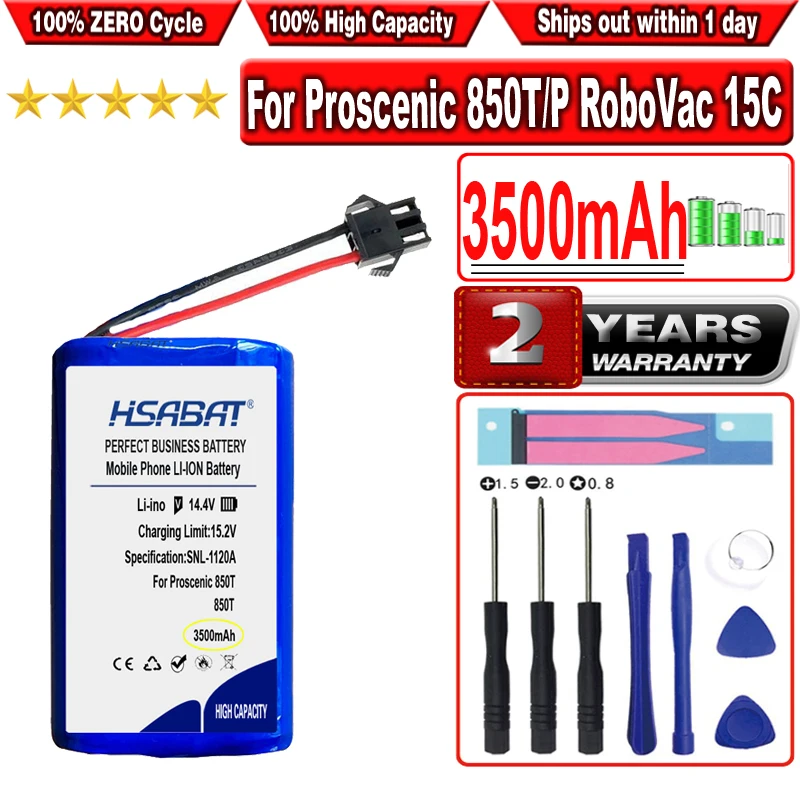 HSABAT3500mAhBatteryforProscenic850TPforEcovacsDeebotN79n79S