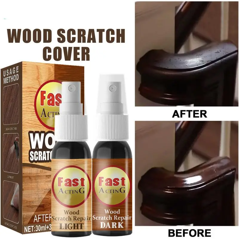 60ml Wood Furniture Repair Kit Wood Filler Scratch Remover For Light & Dark Furniture And Floor Cover Scratches wood repair kit