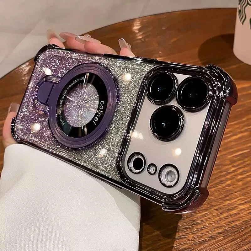 Glitter Ring Holder with Gradient Bumper and Camera Protection