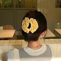 Women's Hair Claw Clip Checkered Yellow Rose Exquisite Grab Clip Hair Grab High End Korean Hair Accessory Flower Head Accessory - Image 6