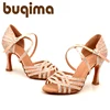 Women Latin Dance Shoes Rhinestones Soft Bottom Salsa Shoes For Dancing Ladies Sandals Women's Wedding Hight Heels 7.5CM 5