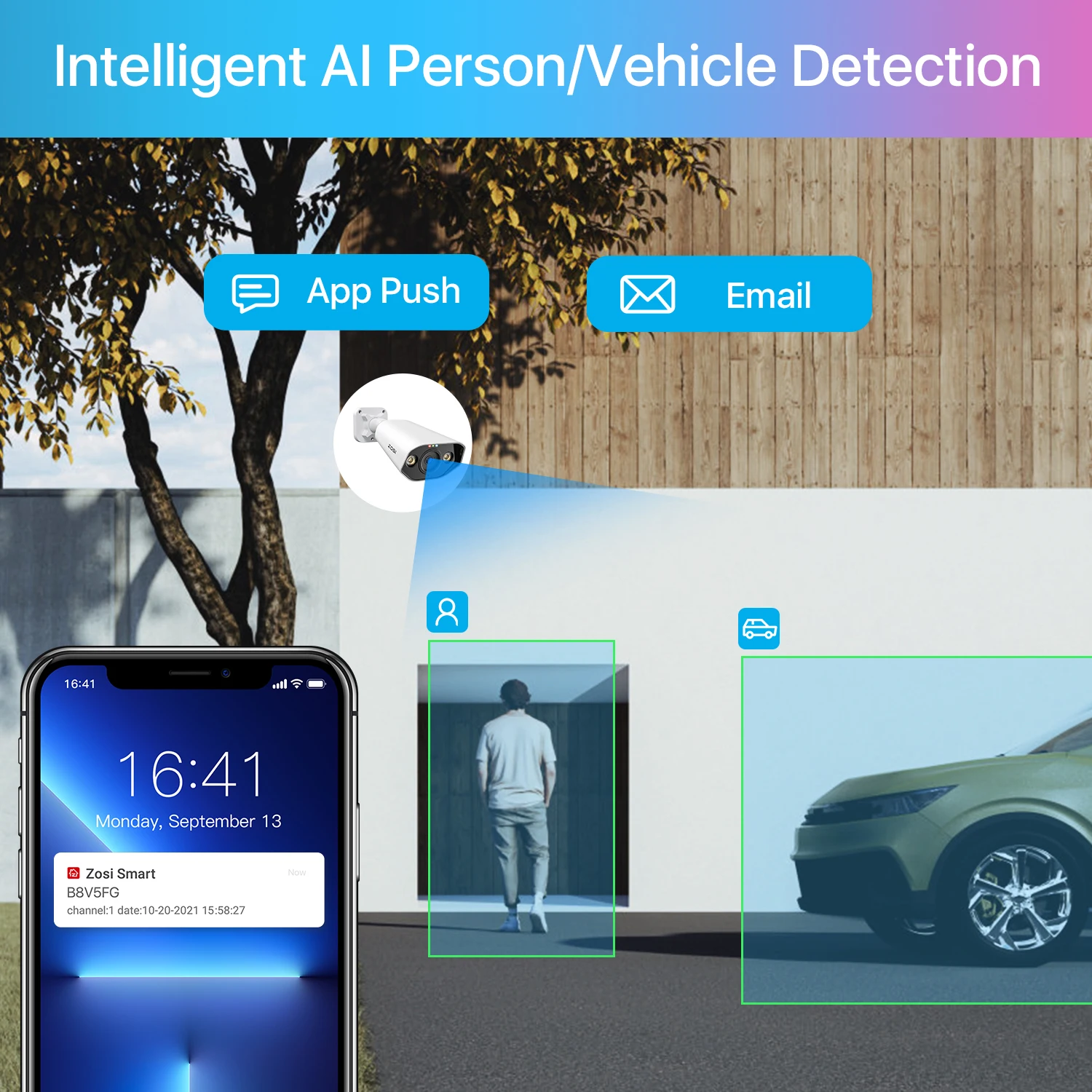 Vehicle Detection Using AI Security Camera System