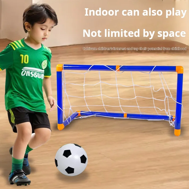 Folding Mini Football Soccer Ball Plastic Removable Goal Post Net Set High-strength Kids Indoor Outdoor Child Birthday Gift