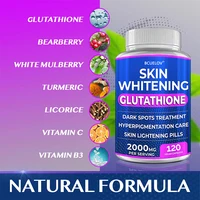 Pilules de blanchiment de la peau au curcuma, à l'oursandre, à la vitamine, au glutathion, 2000 mg, offset de radicales libres et réduit le stress oxydant 4