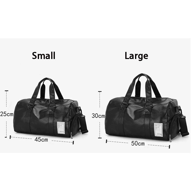 Large-capacity Lightweight Travel Bag Multifunction Fitness Bag Women Yoga Sports Training Bag Men PU Water-proof Shoulder Bag 6