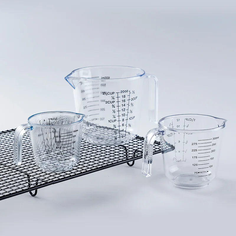 

150/300/600/1000ML Measuring Cup with Clear Scale Kitchen Baking Tools Graduated Pour Spout ABS Visual Scale Measuring Cup