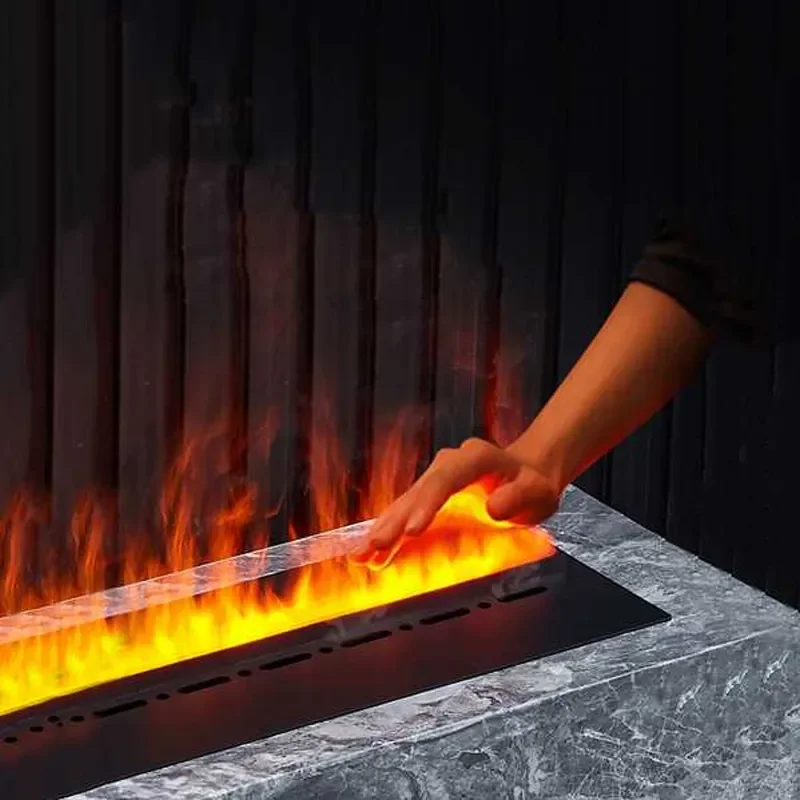 Modern remote control electric fireplace Mute water mist electric decorative fireplace humidifier power 3d flame steam
