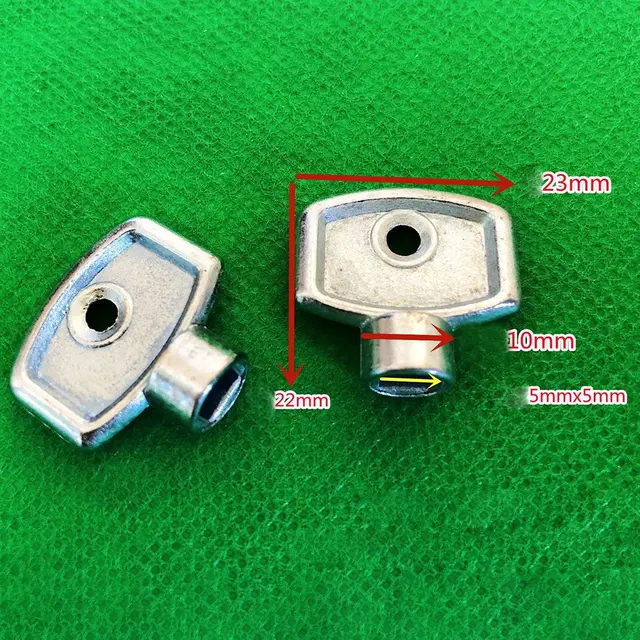4pcs Radiator Vent Wrench 13965 5mm Universal For Any Heater 23 X 25 X 10mm Sliver Radiator Vent Wrench Home Heating Tool Parts 4