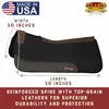 Western Wool Felt Horse Saddle Pad with Distressed Wear Leather for Horses USA-made Brown Breathable Durable
