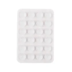 Multifunctional Silicone Suction Phone Holder Mat - Square Anti - Slip Wall Stand (White)