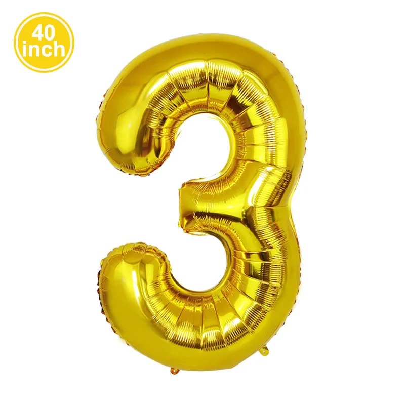 Gold Number Balloon 40 Inch Gold Big Giant 0-9 Number Balloons for Birthday Wed… - Image 4