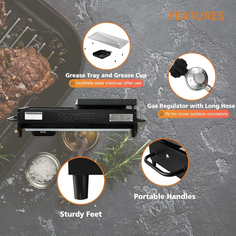 4-Burner Tailgater Grill Griddle Combo, Portable Propane Gas Grill and Griddle Combo for Backyard or Outdoor BBQ Cooking 5