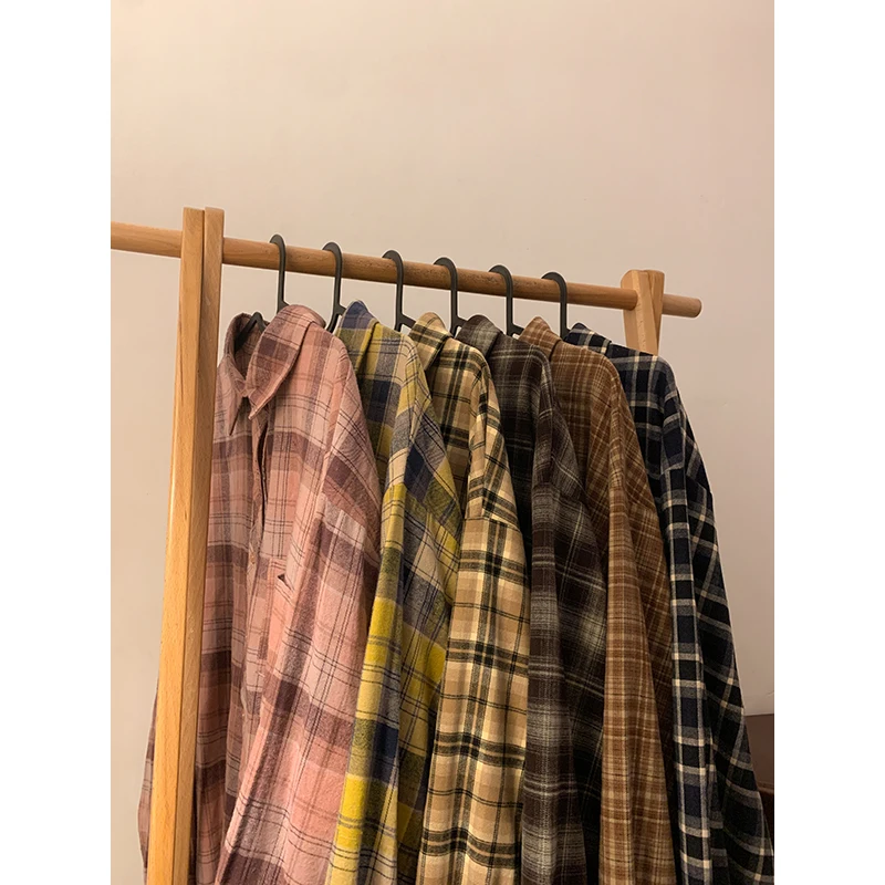 

2023 Men's High-quality Long Sleeve Loose Lattice Printing Shirt Casual Handsome Lapel Collar Multicolour Shirts Big Size M-5XL