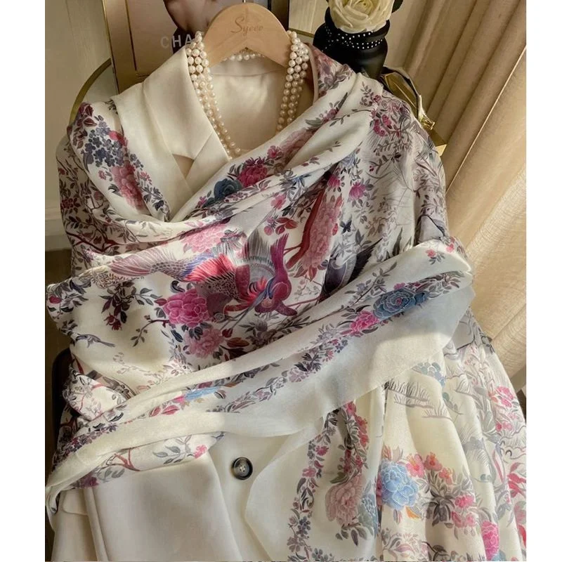 

Fabulous Print 100% Cashmere Scarf Wraps Lightweight 2022 Women Winter Warm Scarves Echarpe Long 200x100cm