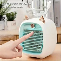 Ventilateur climatiseur portable mini, ventilateur électrique, atomiseur de bureau, 1200 mAh, climatiseur à 3 vitesses, ventilateur refroidi par eau, USB 3