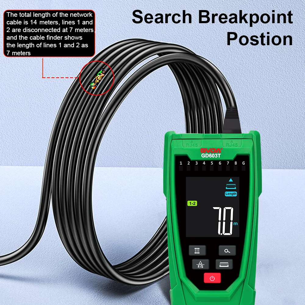 GVDA Network Cable Tracker Multifunction Wire Tracker LAN Telephone Wire Diagnose Tone Tracer Cable Detector Line Finder