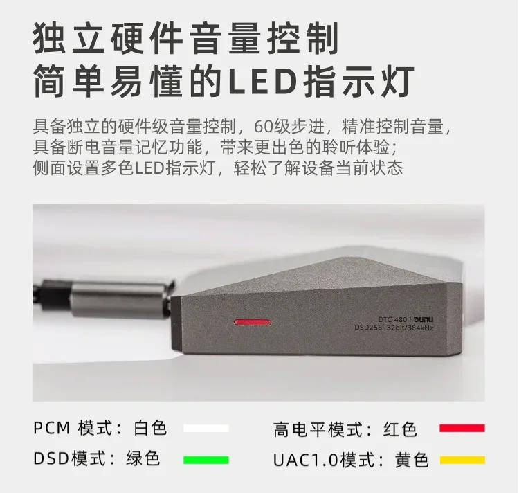 Dunu DTC480 디코딩 이어 앰프, 안드로이드 Typec 아이폰 조명용 하이파이 음악 앰프, 모바일 하이파이 피버 리틀 테일 DTC500