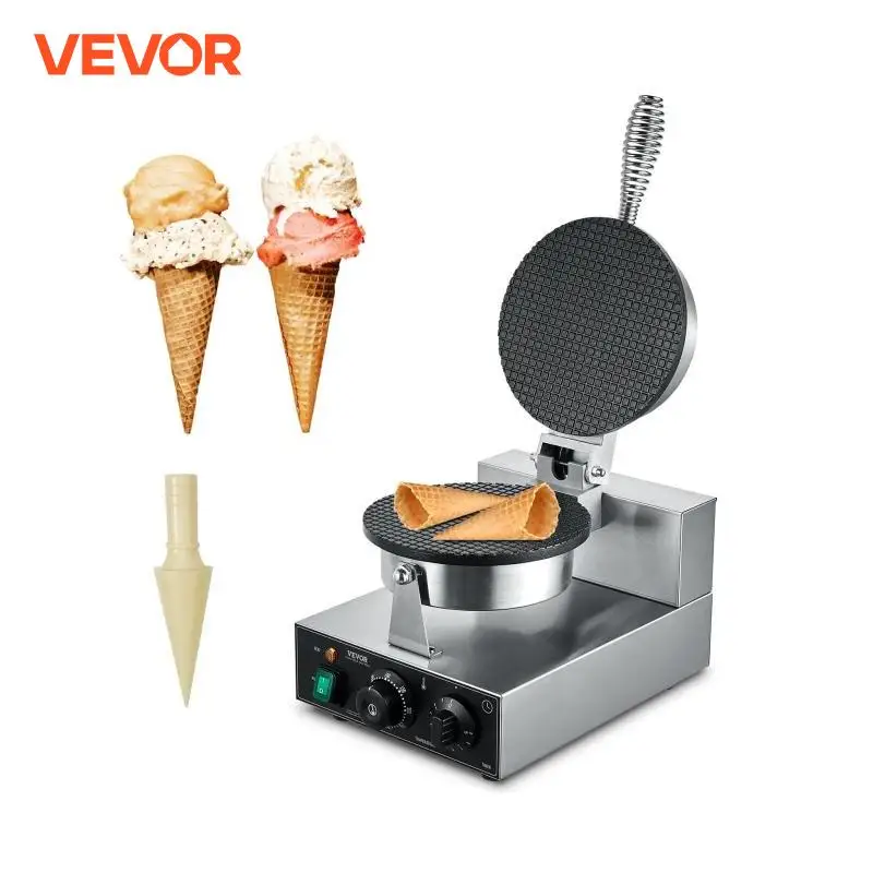VEVOR Electric Egg Roll Maker Commercial 1230W Non-Stick Stainless Steel with Temperature and Time Control