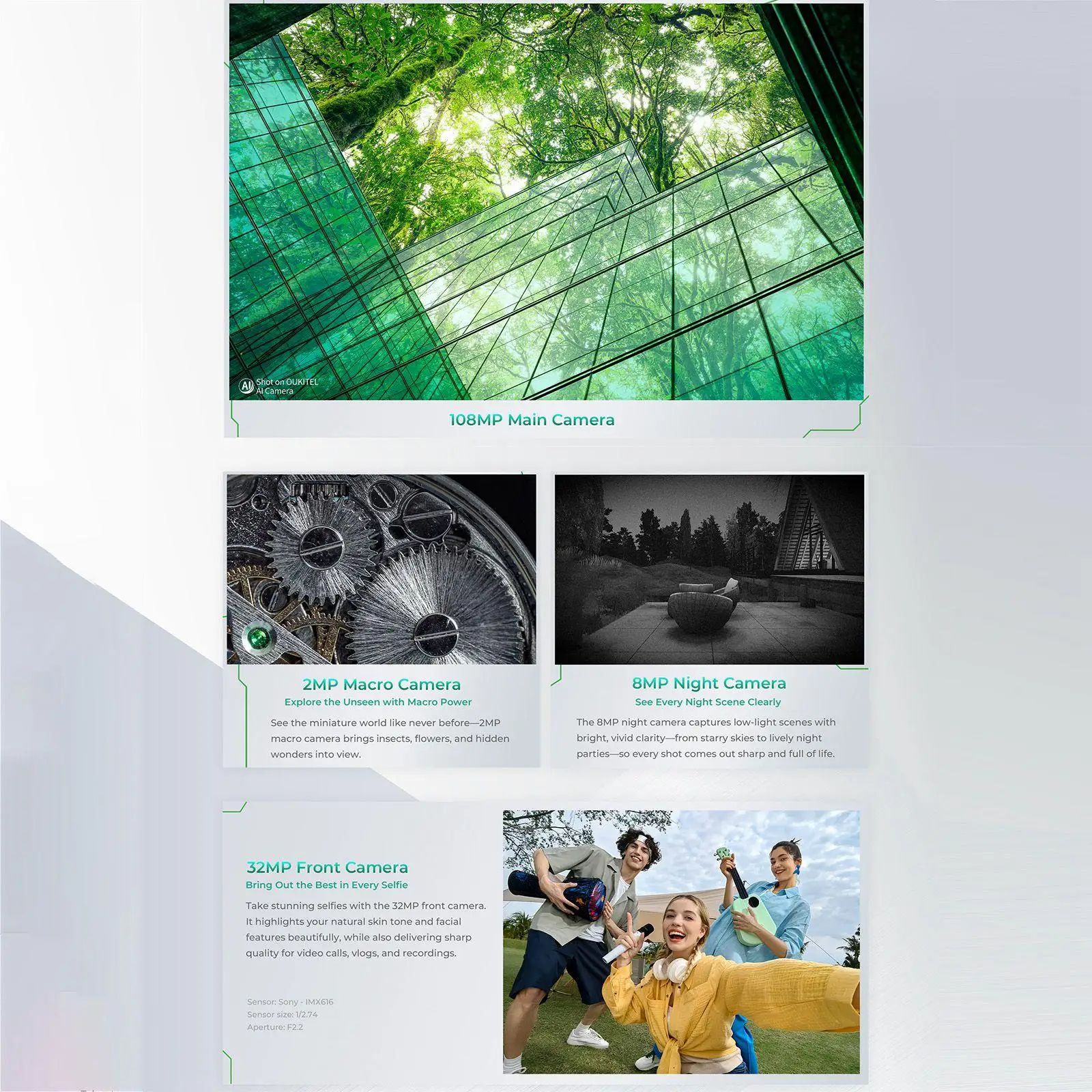 Oukitel WP62 Rugged Phone 8GB+256GB/12GB+512GB/16GB+512GB 33W 108MP Camera 6.6" Android 15 MediaTek Dimensity 7025 5G Smartphone