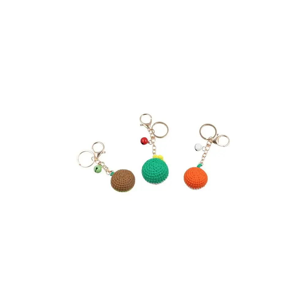 Lemon Donut Fruit Keychain Crocheted Watermelon Knitting Car Keychain Hand-woven Wool Knitted Keyring Car Key Holder 2 S647b18b9f02b4f7ba72310b2c215dc96u