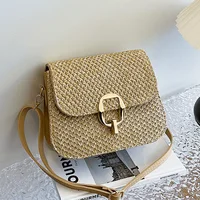Woven Straw Crossbody Bag – Lightweight Summer Shoulder Bag