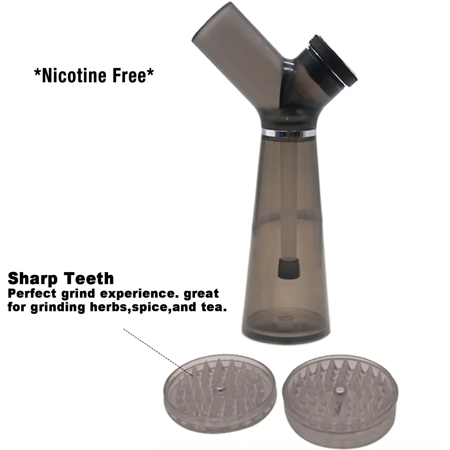 Acrylic Hookah Smoking Pipe Set Grinder Function Removable 2 in1 Hooka Shisha Pipes Smoking Grass Tobacco Shop Accessories herb grinder smoking accessories tobacco pipe tobacco smoking accessories herb smoking pipe smoking pipe hookah water pipe