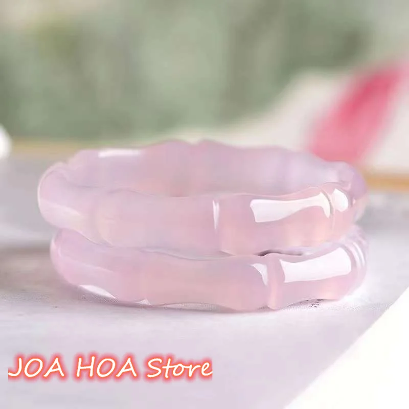 Natural High-Ice Ice Powder High Style Elegant Atmosphere Jade Handring Exquisite Bracelet Ice-Kind Bangle Fine Jewelry