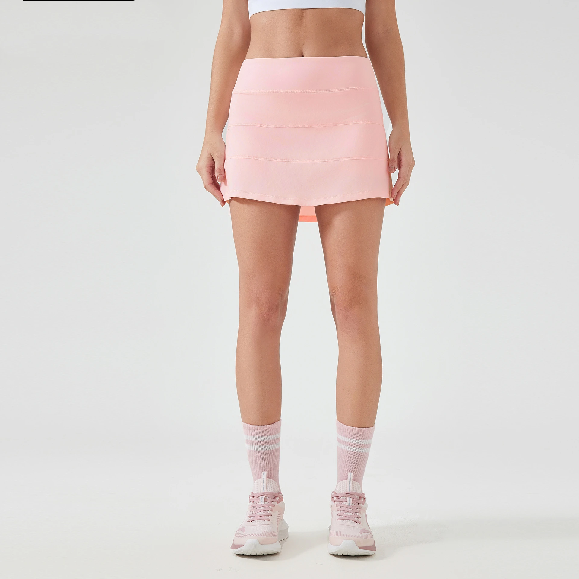Mermaid Curved Sports Skirt Women's Quick-drying Breathable Tennis Skirt Fake Two-piece Anti-light Yoga Fitness