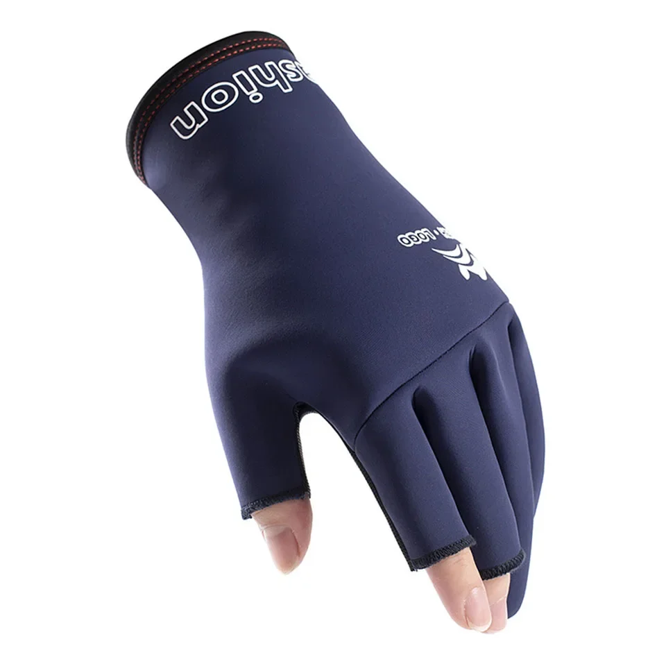 Winter Outdoor Ice Fishing Gloves Windproof Waterproof Rubber Material Comfortable Lightweight Fingerless Design Cycling Gloves fishing gloves