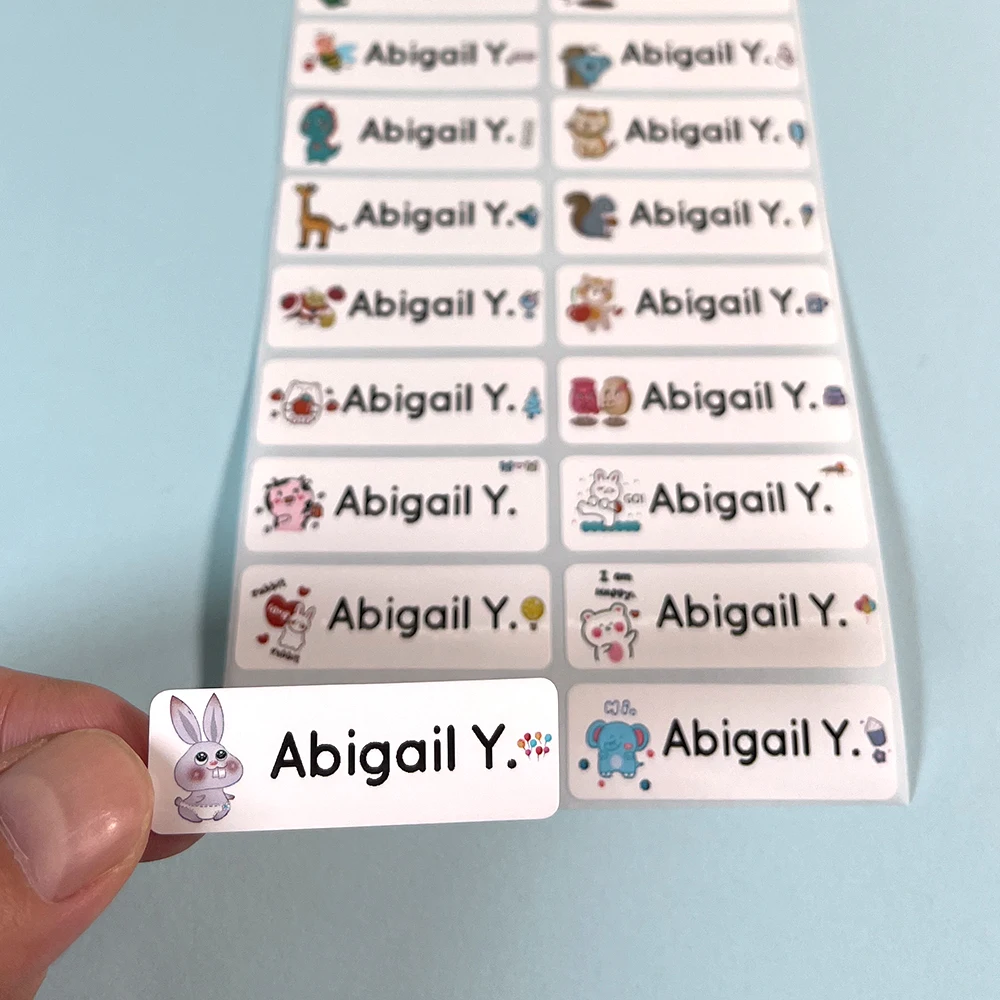 60,120Pcs Customize Name Stickers Animal Waterproof Personalized Labels For  Kids School Children Stationery Variety Cartoon Tags - AliExpress