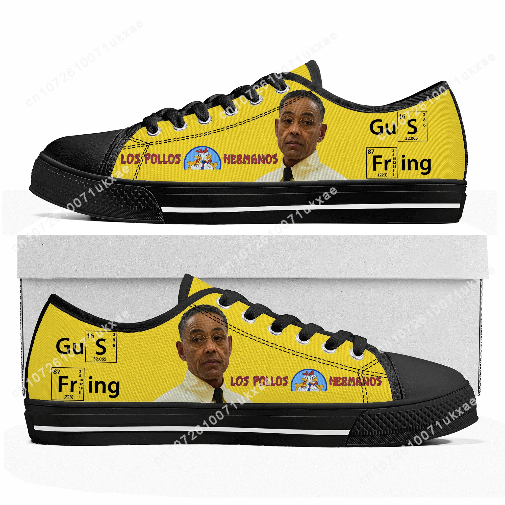 

LOS POLLOS HERMANOS Low Top Sneakers Mens Womens Teenager Canvas High Quality Gustavo Gus Fring Sneaker Casual CustomizedShoes