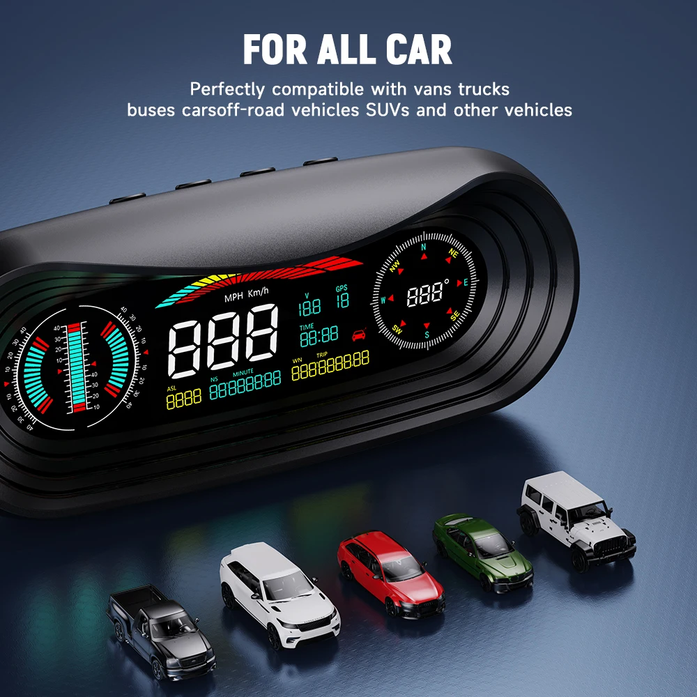 ANCEL P18  ÷, GPS ڵ ӵ HUD ÷, OBD2 GPS ð,  ,  ڵ ׼
