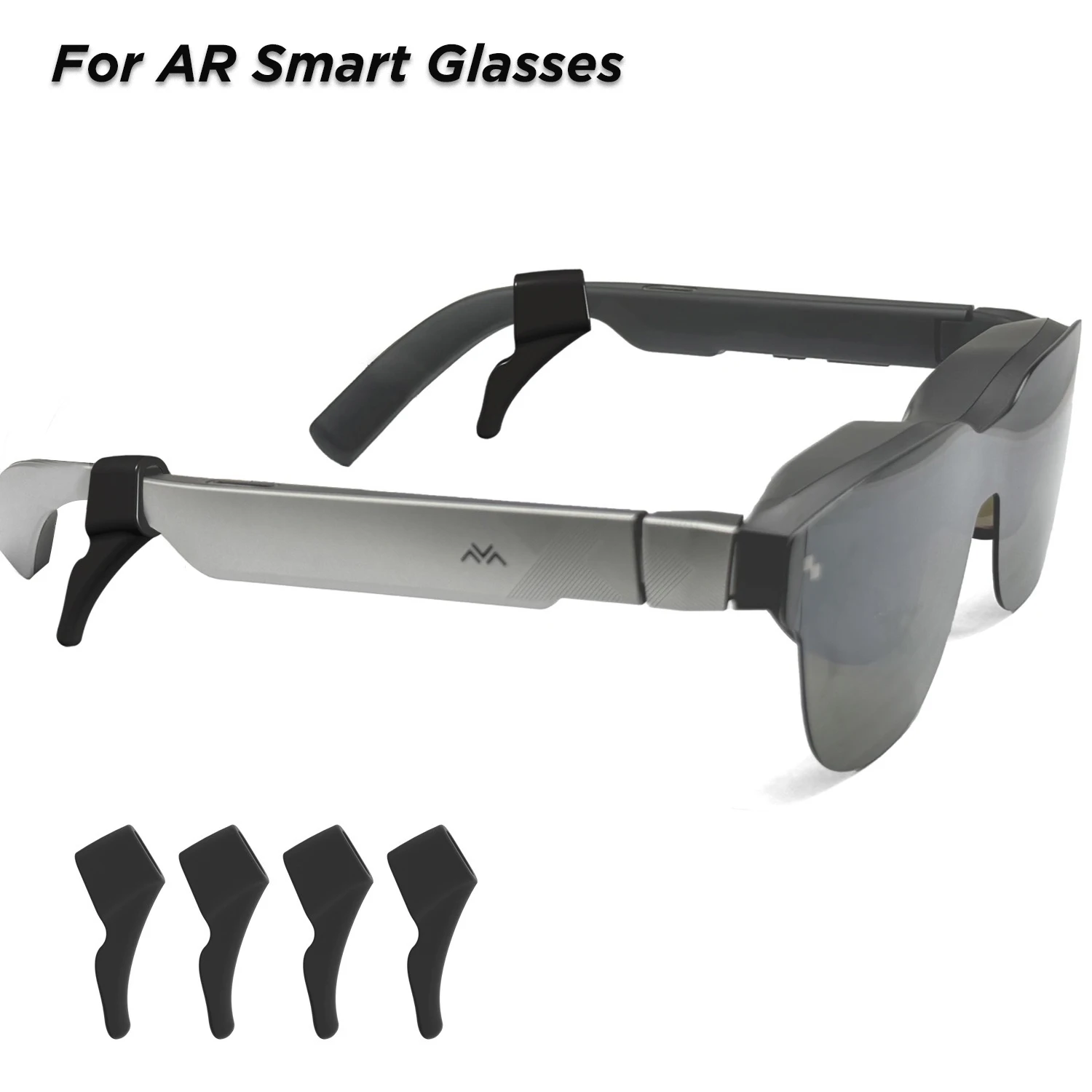 Enhanced Ear Hook Grip, Anti-Slip Elastic Silicone Eyeglass Holder for Smart Glasses Retainers