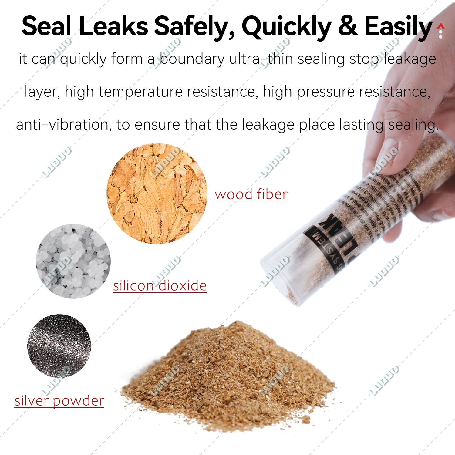 Car Cooling System Stop Leak Powder Radiator Stop Leak Sealer Conditioner Repair Kit Inhibits Rust & Corrosion for Water Pumps 3