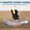 Multifunctional Mini Ramshorn Hammer 160 mm Engineering Handle Lightweight Portable Carpentry Window Breaking Hand Tools Home 3