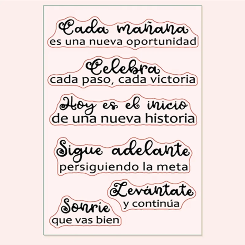 Spanish word Clear Stamp Transparent Silicone Stamp Seal Sheet For Scrapbooking Photo Album Decoration