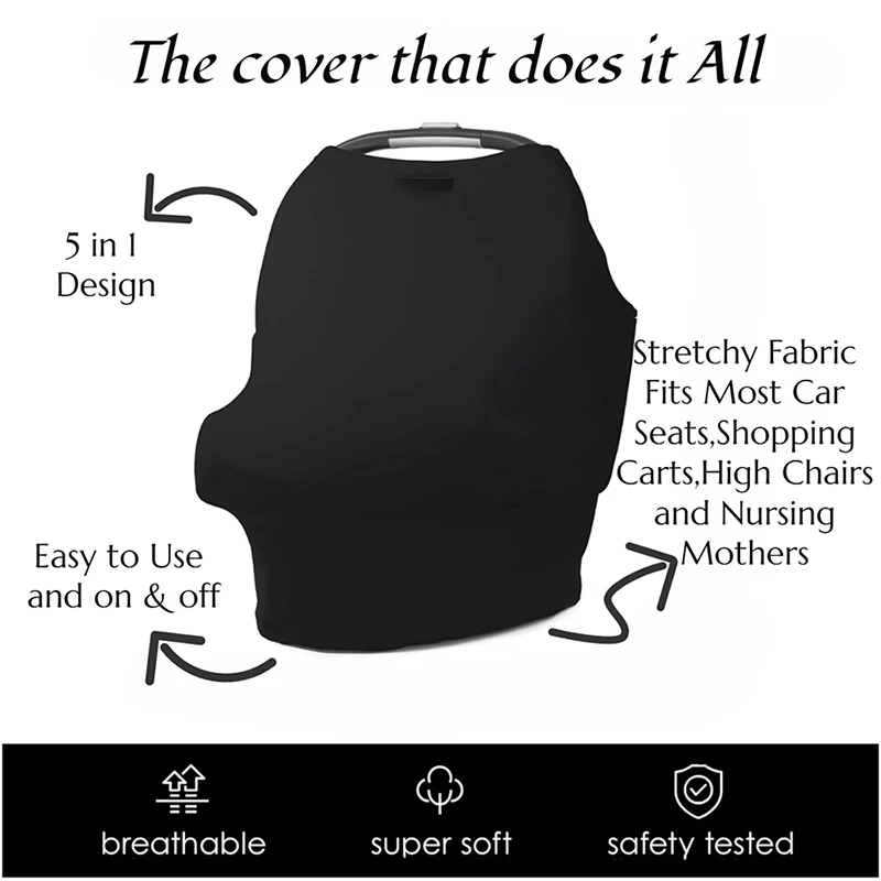 Multifunctional Baby Breastfeeding Cover Car Seat Cover Canopay Extra Soft And Stretchy Breathable Multi-use Baby Stroller