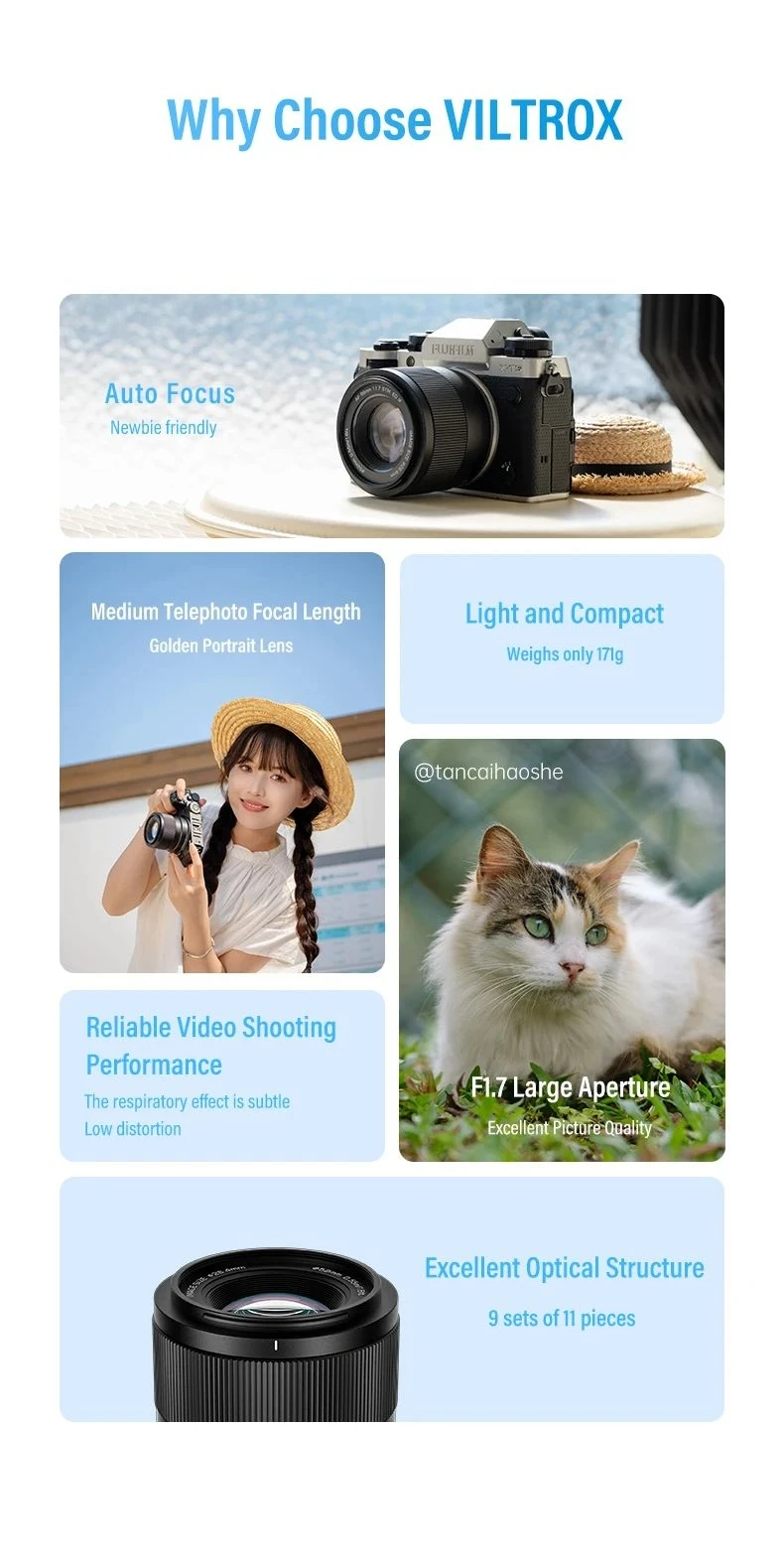 Viltrox 56mm F1.7 Auto Focus APS-C Lens for Fuji X Nikon Z Sony E Mount Mirrorless Cameras 2