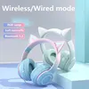 40654-00bfa5.jpg ecouteur sans fil Bluetooth à lumière LED, casque nickel é, écouteurs stéréo HiFi avec micro pour filles Kawaii