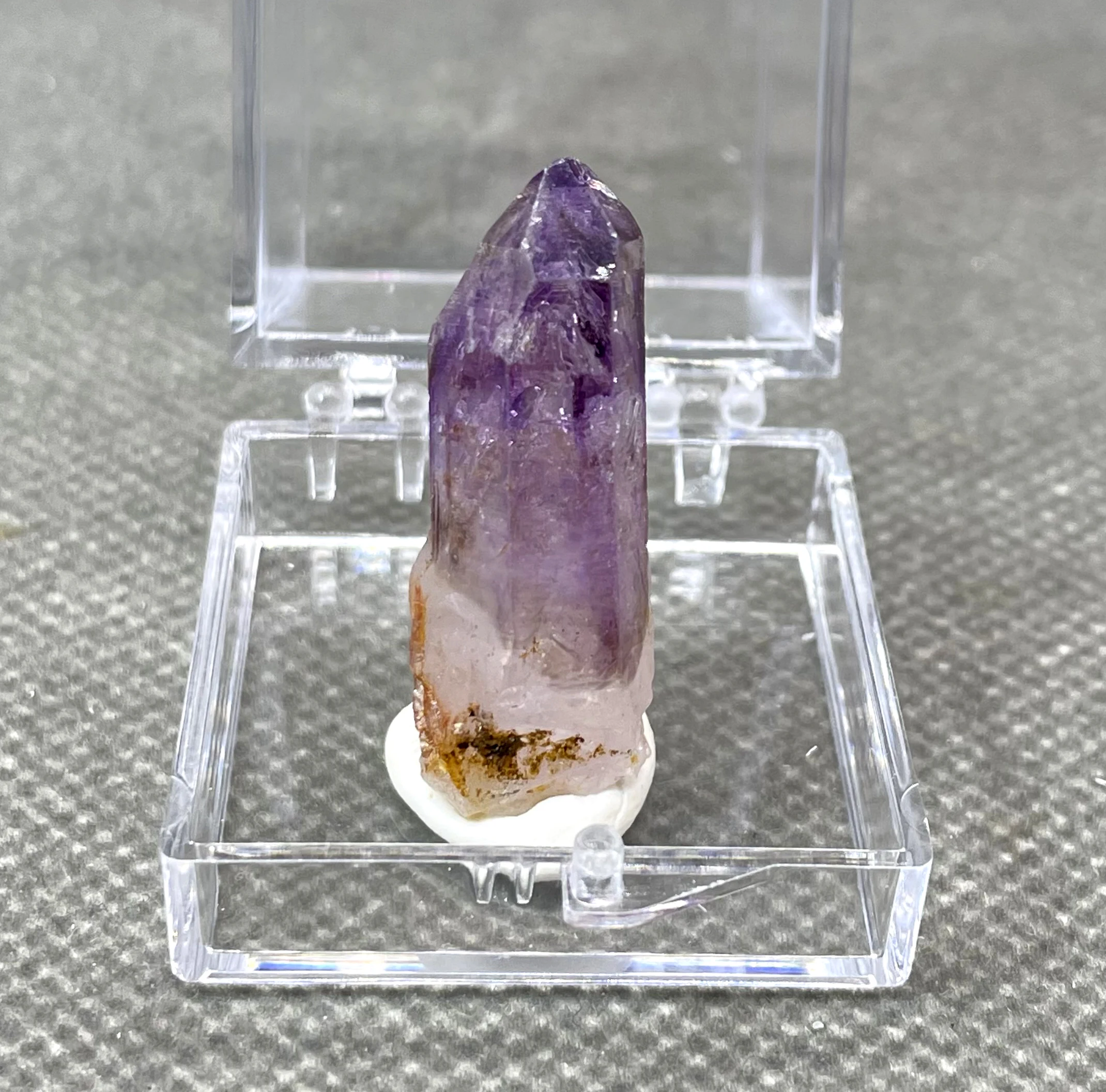 NEW! 100% Natural Rare Namibia Goboboseb Amethyst mineral Single crystal stone and crystal Quartz Crystal + box size 3.4 cm 5