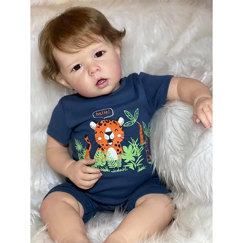 50cm Reborn Toddler Baby Boy Liam Cloth Body Real Picture Hand