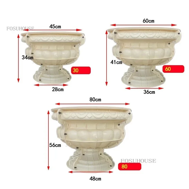 Plastic Thickened ABS Flowerpot Mold Cement Mold for Garden Balcony Fence Square Column Pier Roman Column Concrete Bonsai