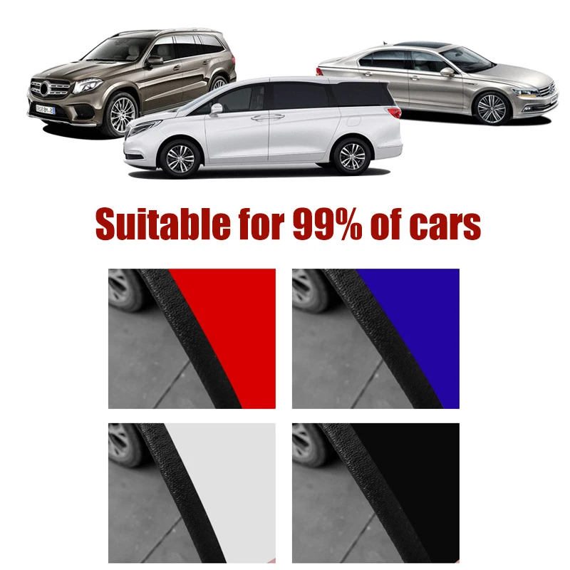 2/3m Car Door Edge Scratch Protector Strip Guard Trim Auto Door Anti Collision Strip with Steel Car-styling Car Decoration bug shield for truck Exterior Parts