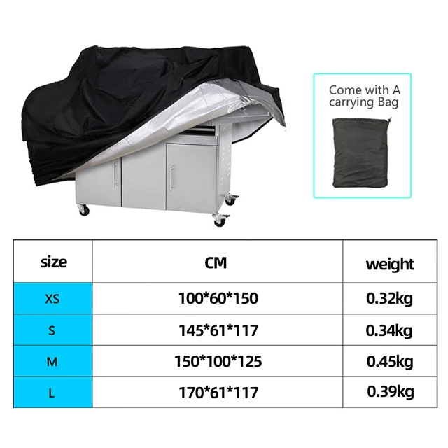 Bbq Grill Borító Vízálló Kültéri Barbecue Cover Hever Der Duding Anti -Esők Védő Védelme Weber Kerek Téglalaphoz Kiegészítők - Image 4