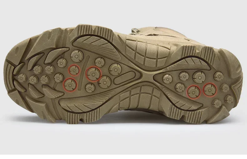 2025 mode männer Wüste Kampf Stiefel Outdoor Leder Wanderschuhe Männer Jagd Arbeit Sicherheit Stiefel männer Kurze Stiefel stiefeletten – Detail 8