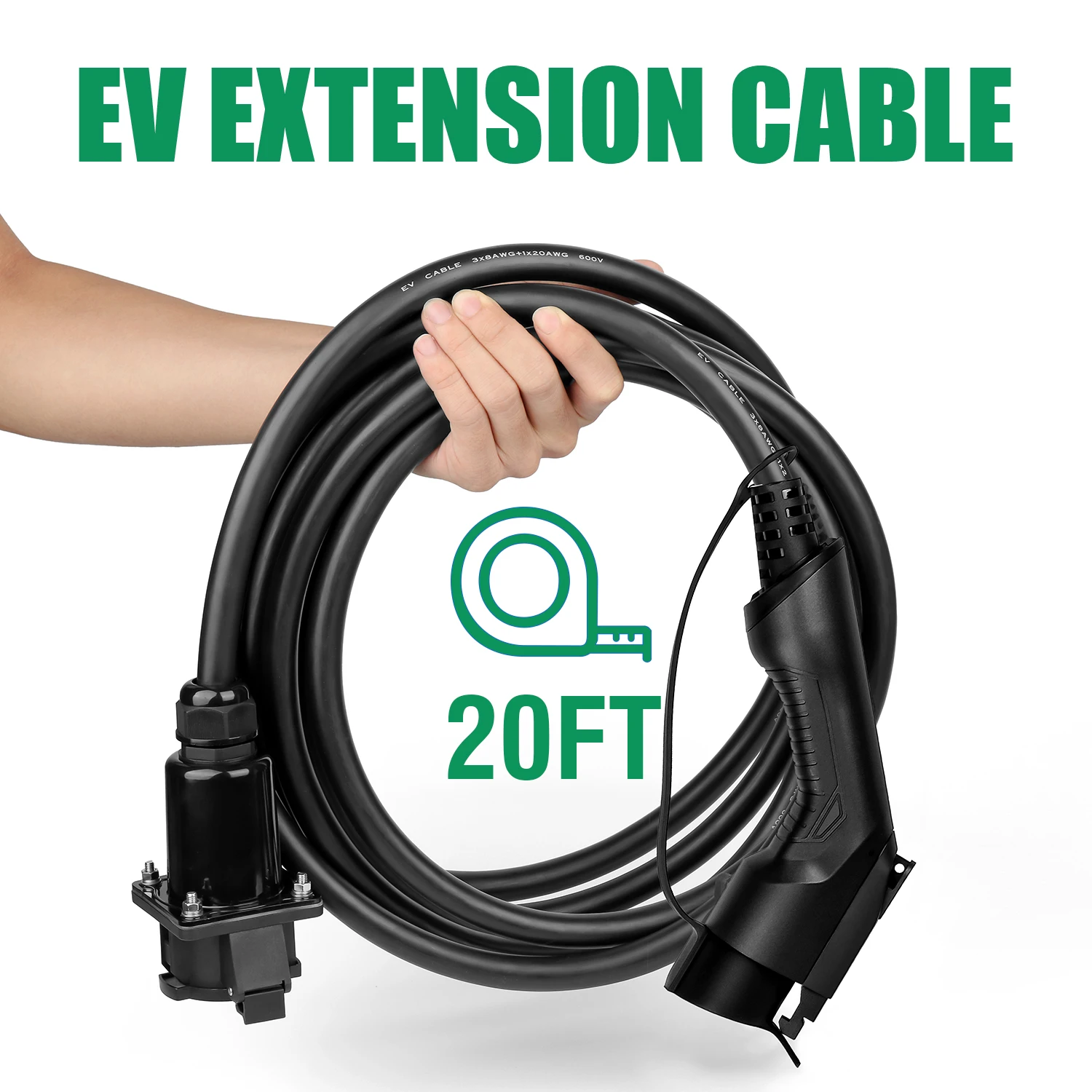

XUDIANTONG Cars Charger EV Charging Extension Cable 32A Type 1 J1772 Electric Vehicle Cord for EVSE Car Charger Station 5M