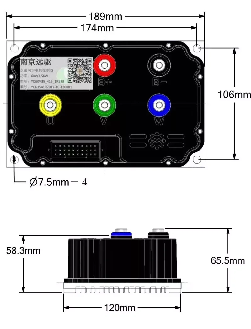 Fardriver 3000W-4000W ND72360/ND84360/ND96360 Ebike Electric Scooter Motorcycle Sine wave FOC Programmable Controller