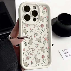 Cute Pink Bow Rabbit Floral Phone Case Cover for Oneplus Ace6 5G (S24119)